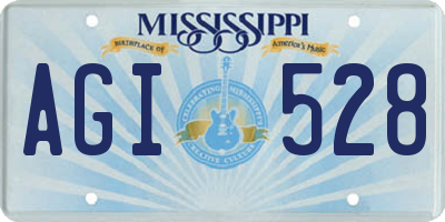 MS license plate AGI528