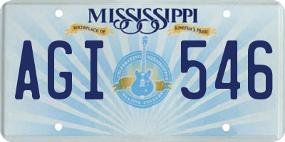MS license plate AGI546