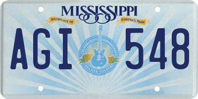 MS license plate AGI548