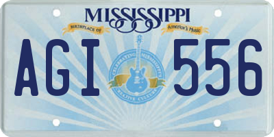 MS license plate AGI556