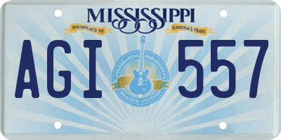 MS license plate AGI557