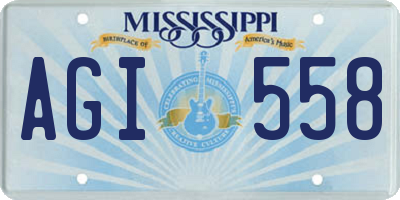 MS license plate AGI558