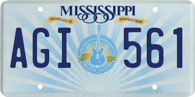 MS license plate AGI561
