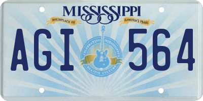 MS license plate AGI564