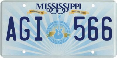 MS license plate AGI566