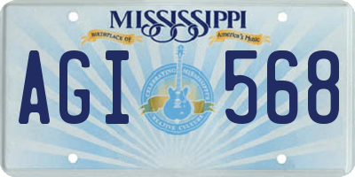 MS license plate AGI568
