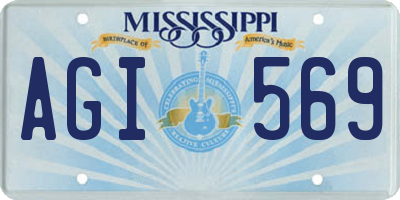 MS license plate AGI569