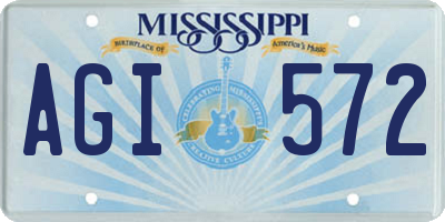 MS license plate AGI572