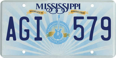 MS license plate AGI579