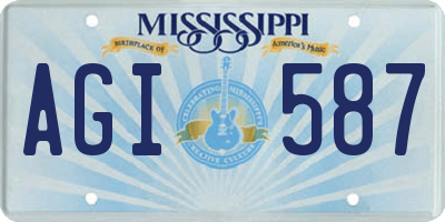MS license plate AGI587