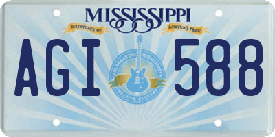 MS license plate AGI588