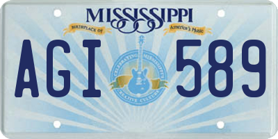 MS license plate AGI589