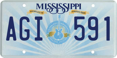 MS license plate AGI591