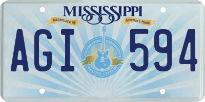 MS license plate AGI594