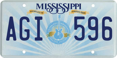 MS license plate AGI596