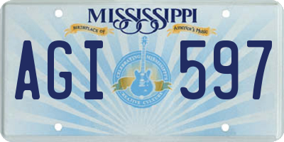 MS license plate AGI597