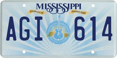 MS license plate AGI614