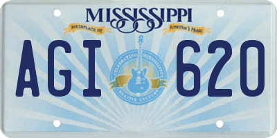 MS license plate AGI620