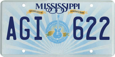 MS license plate AGI622