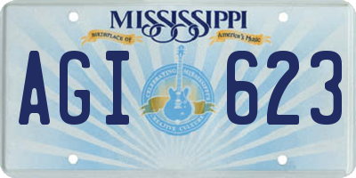 MS license plate AGI623