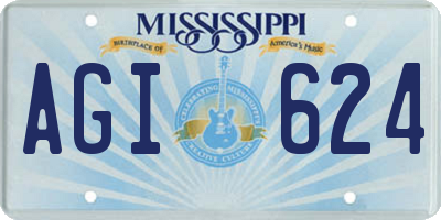 MS license plate AGI624