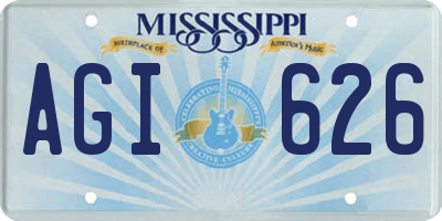 MS license plate AGI626