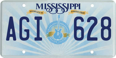 MS license plate AGI628
