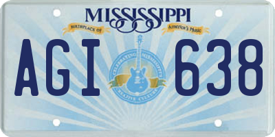 MS license plate AGI638