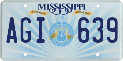 MS license plate AGI639