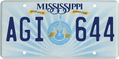 MS license plate AGI644
