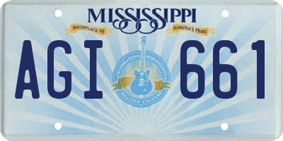 MS license plate AGI661
