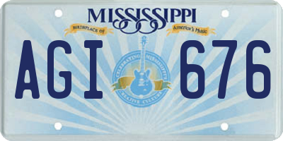 MS license plate AGI676