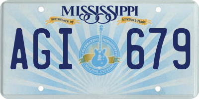 MS license plate AGI679