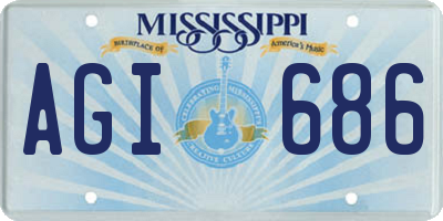 MS license plate AGI686