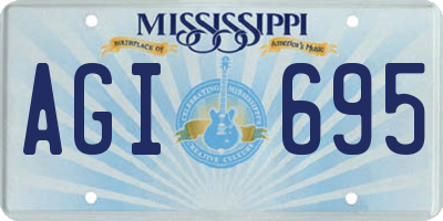 MS license plate AGI695