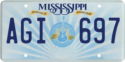 MS license plate AGI697