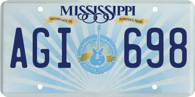 MS license plate AGI698