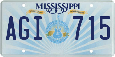 MS license plate AGI715