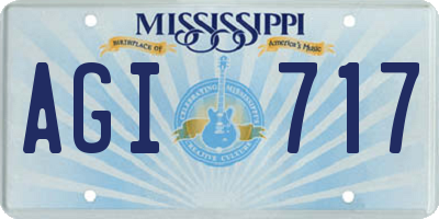 MS license plate AGI717