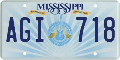 MS license plate AGI718