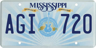 MS license plate AGI720