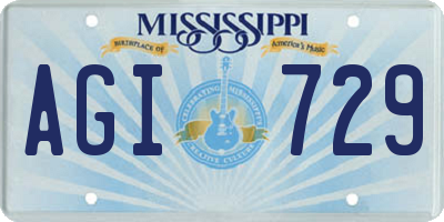 MS license plate AGI729