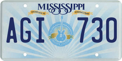 MS license plate AGI730