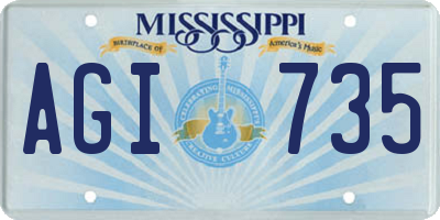 MS license plate AGI735