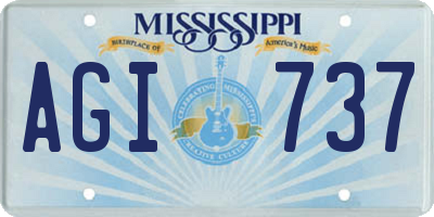MS license plate AGI737