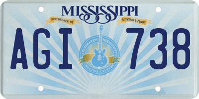 MS license plate AGI738