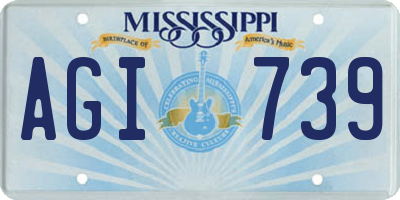 MS license plate AGI739