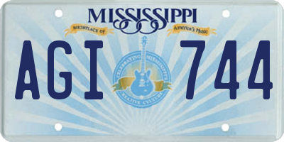 MS license plate AGI744
