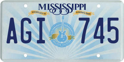 MS license plate AGI745