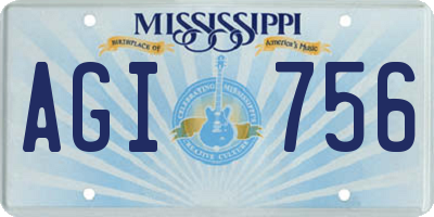 MS license plate AGI756